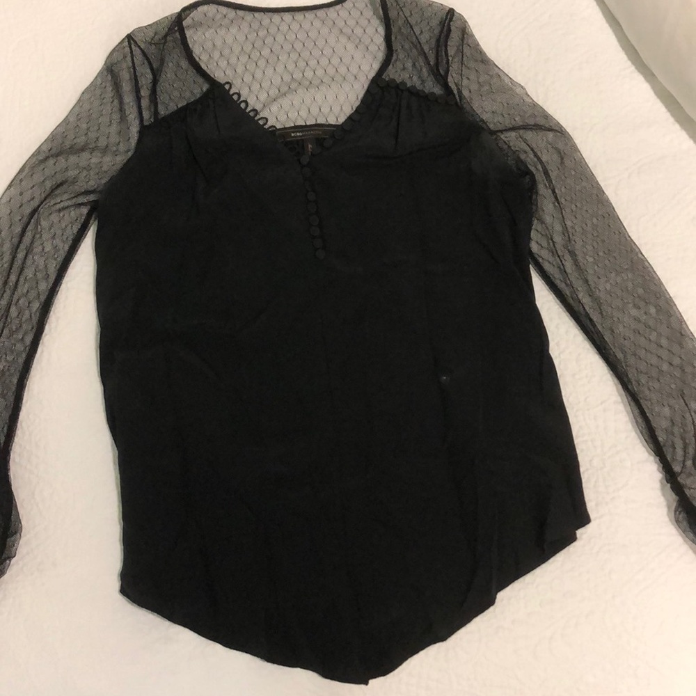 Black button down blouse